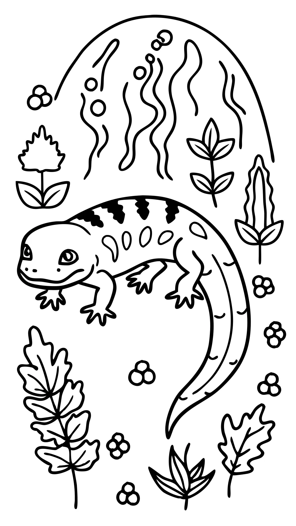 salamander coloring page